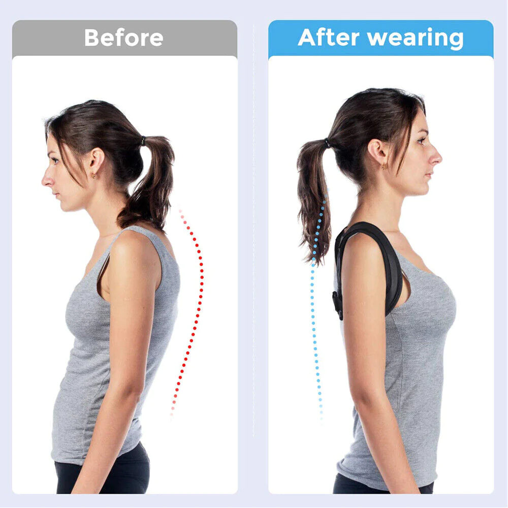 Posture Corrector Adjustable Back Brace Shoulder Support Clavicle Belt Men Women