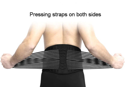 Lower Back Support Brace Lumbar Waist Belt Double Pull Breathable Belt Men Women