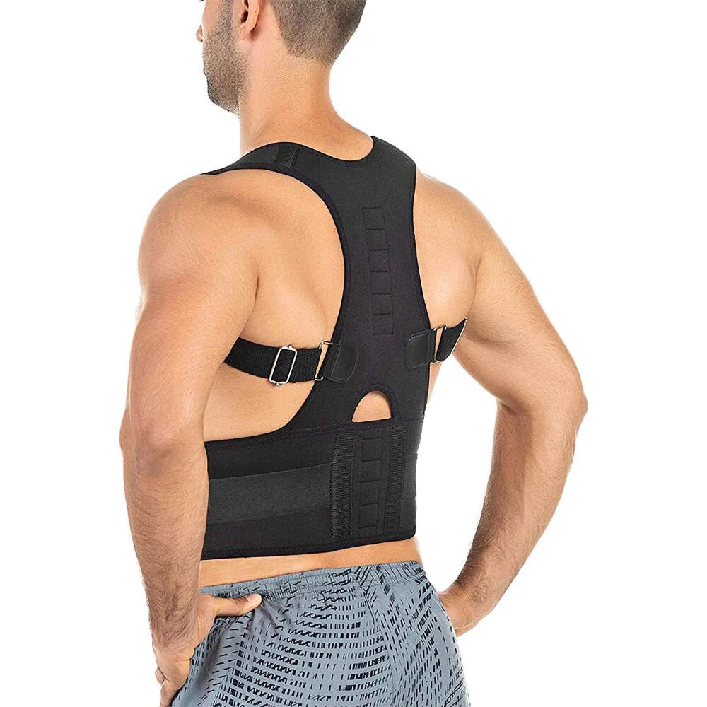 Posture Corrector Support Magnetic Back Shoulder Brace Belt Band for Men Women