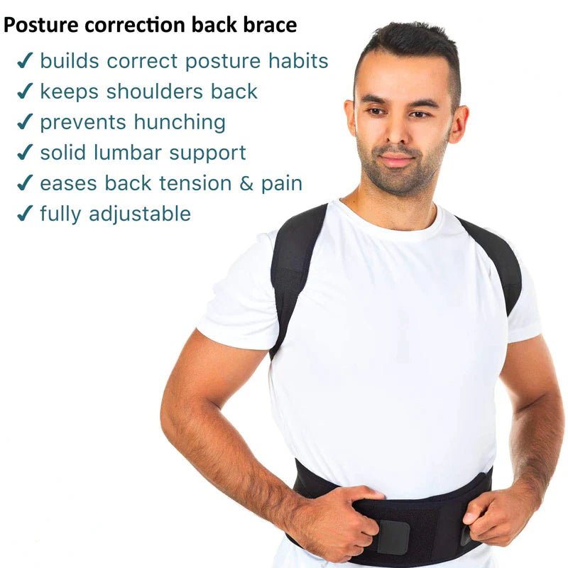 Posture Corrector Support Magnetic Back Shoulder Brace Belt Band for Men Women